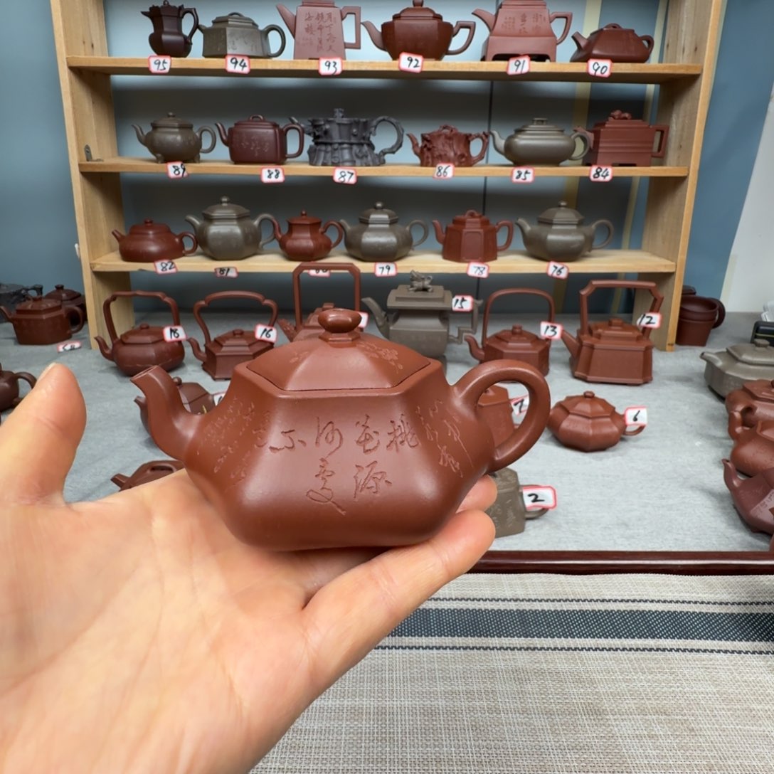 真***u茶壶底槽青全手工制作
