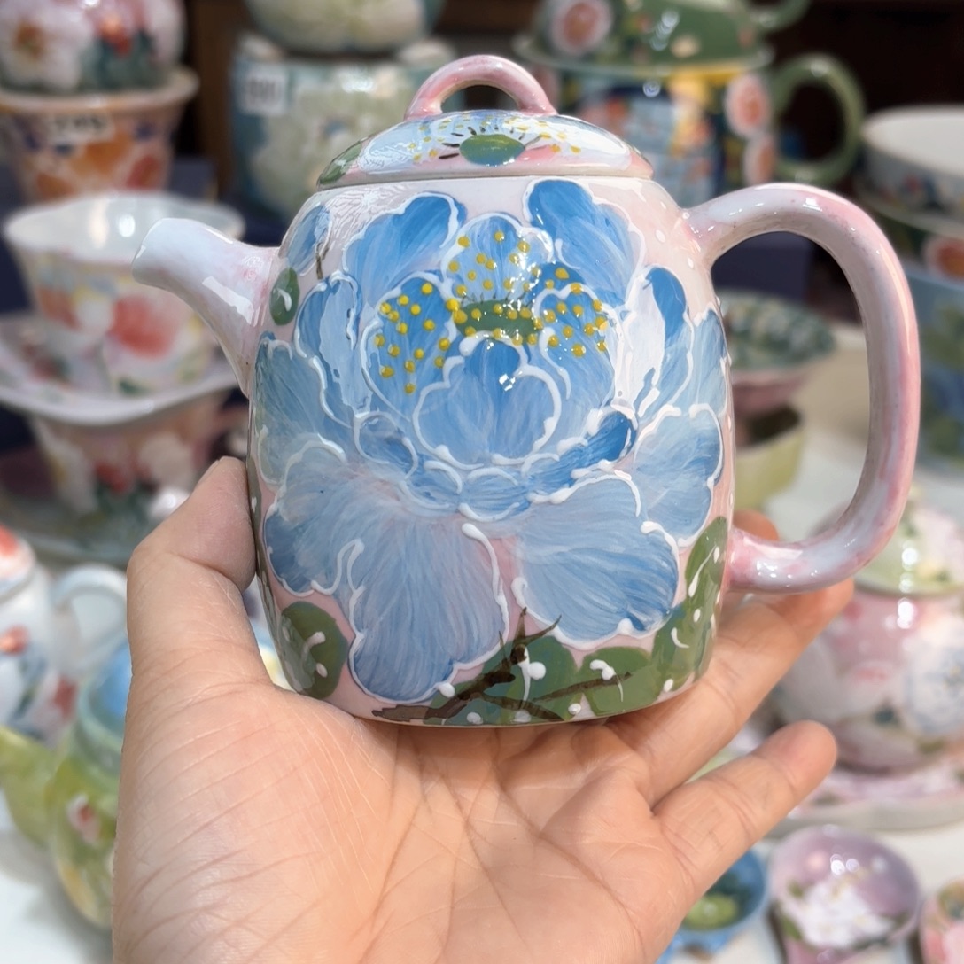 景德镇手绘高温釉下彩陶瓷茶具