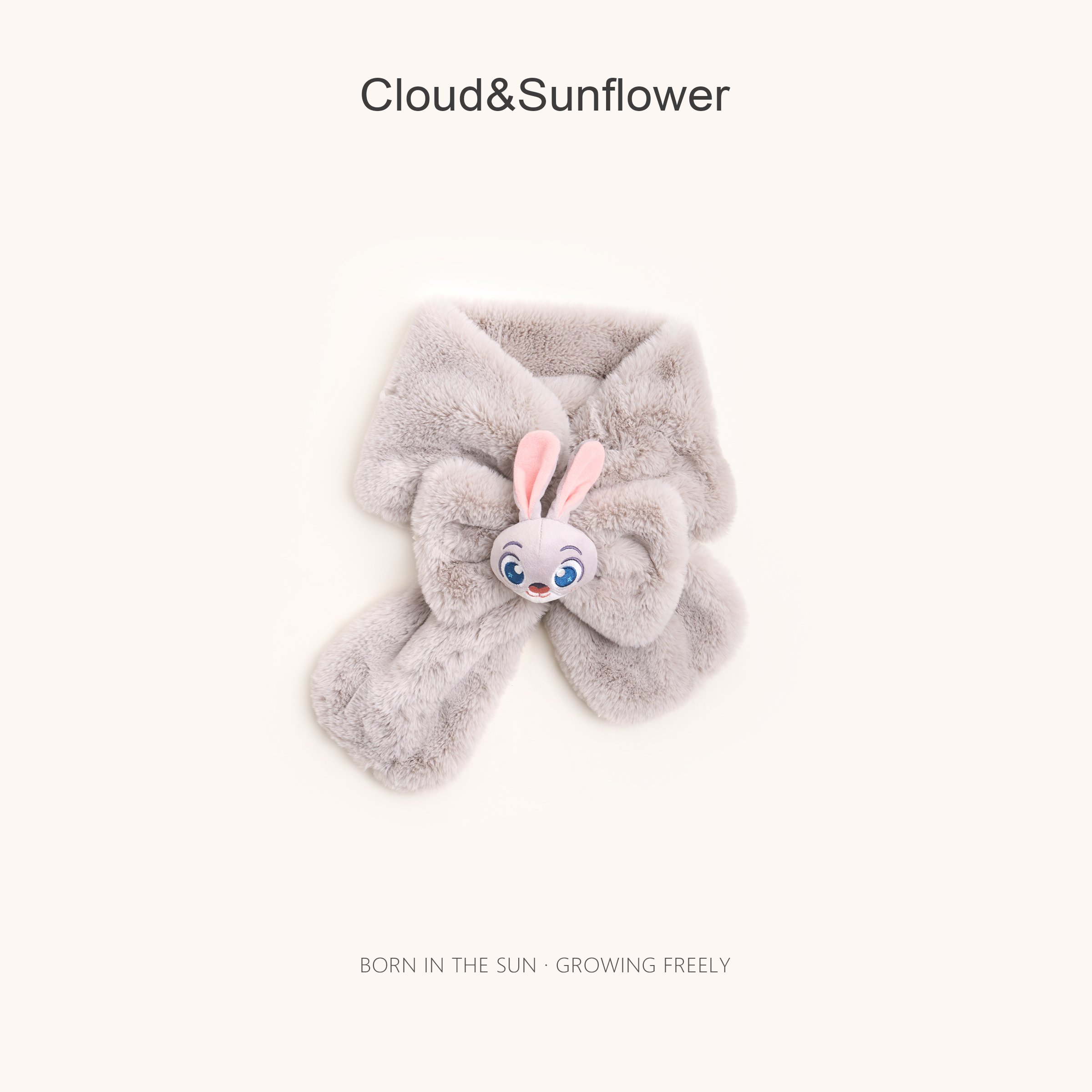 【云朵小葵】女童冬季新款可爱小兔玩偶毛绒围巾555710