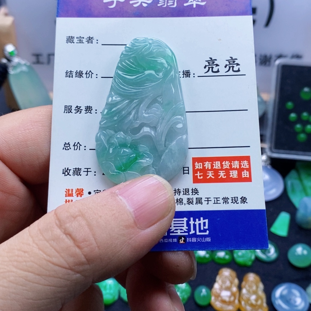 翡翠未镶嵌吊坠(不含链)