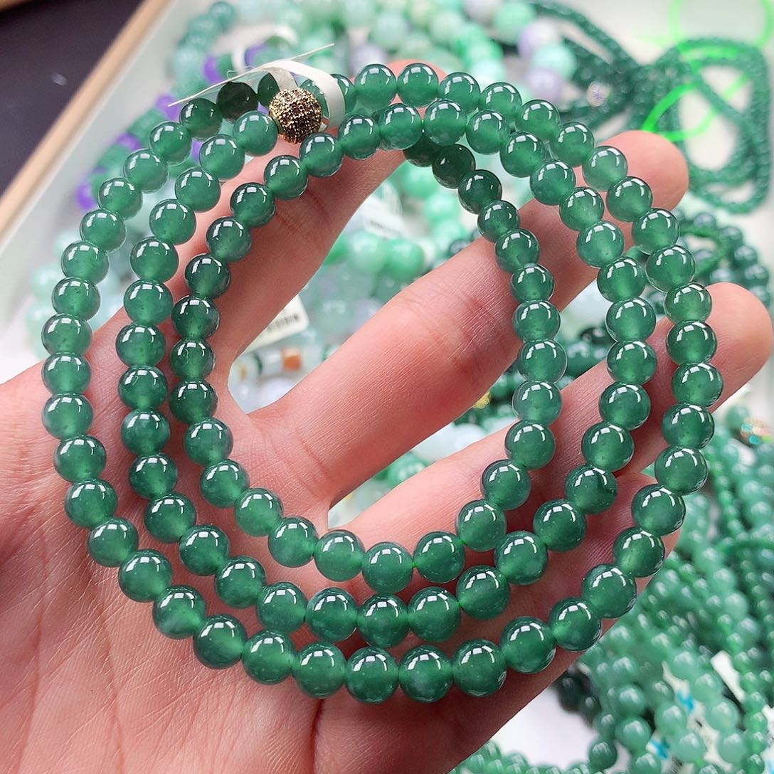 翡翠毛衣链未镶嵌