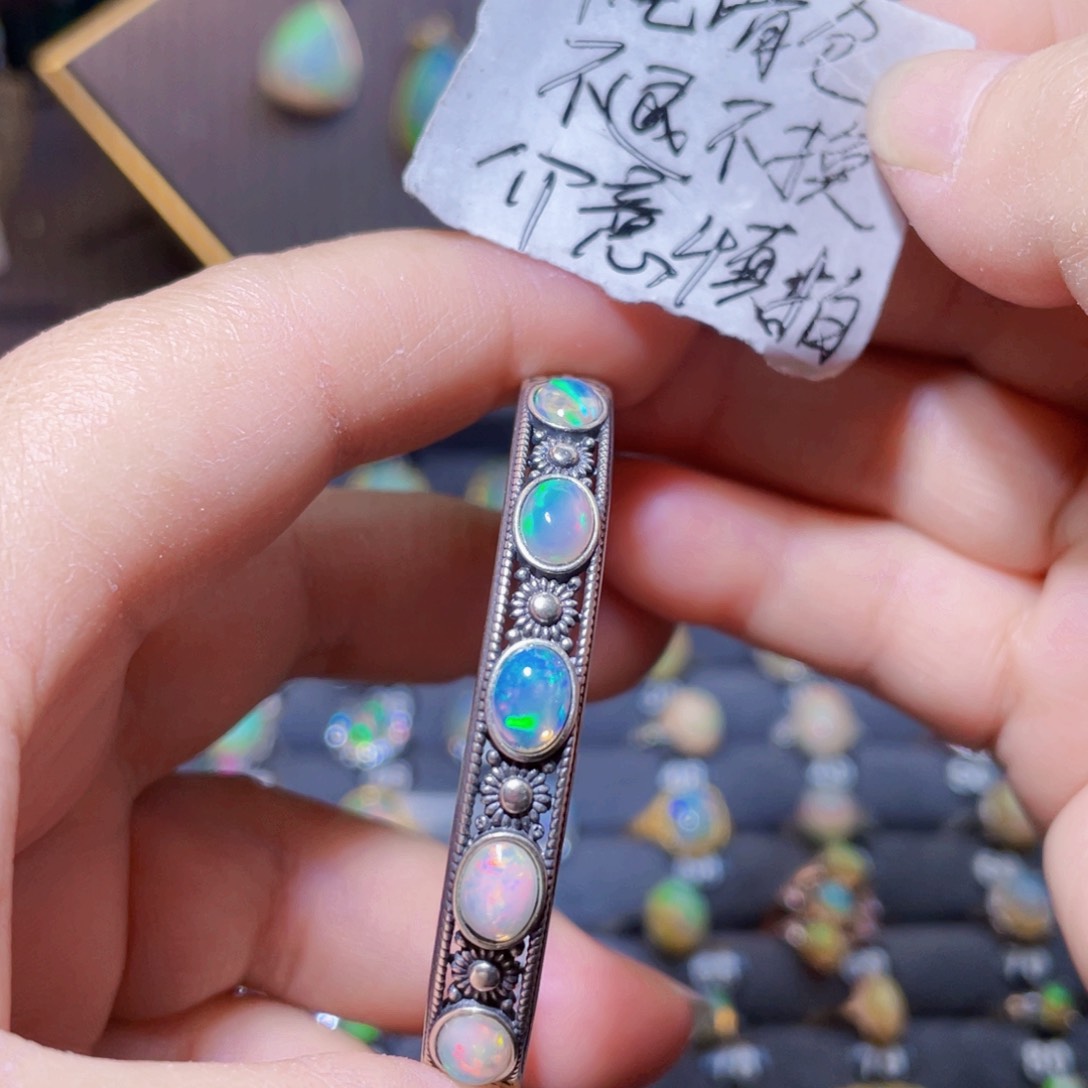 欧泊手镯〉银S925镶嵌