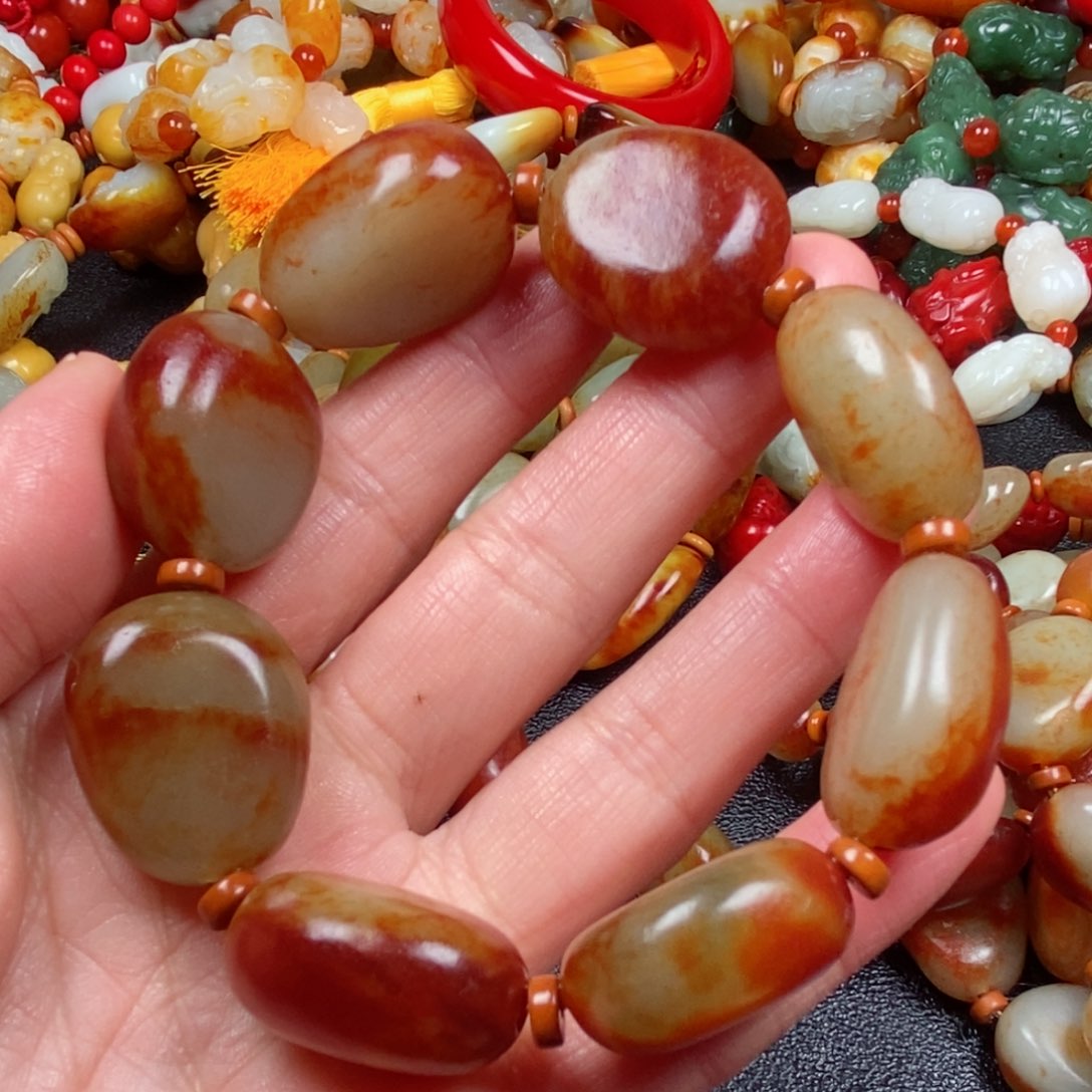 和田玉手链未镶嵌用****7