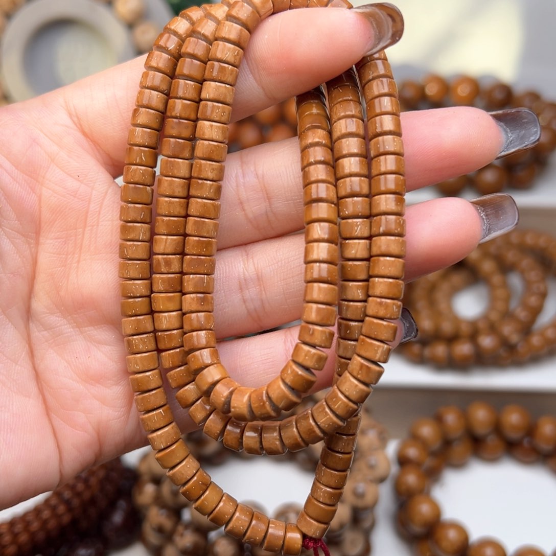 紫金鼠手串?6x3.5纯肉实心药片脖褂