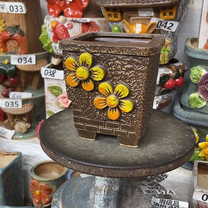 粗陶材质多肉花盆