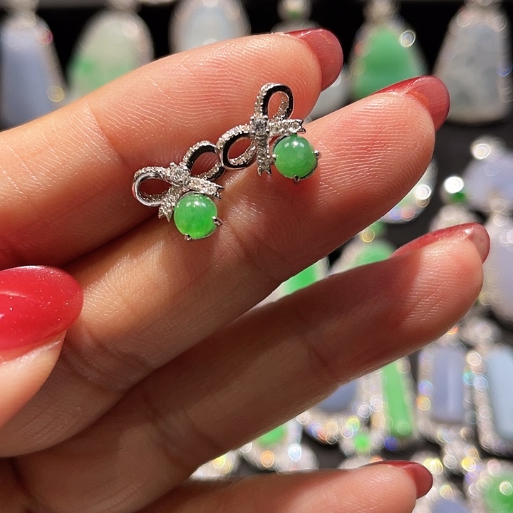 翡翠银S925镶嵌颈饰