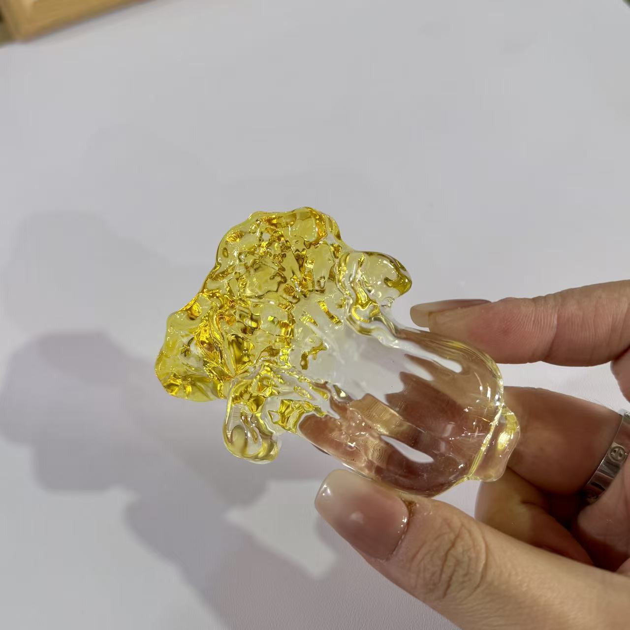 静德斋【开播浮力】【黄色百财】小楷作品专用迷你摆台文创宣纸