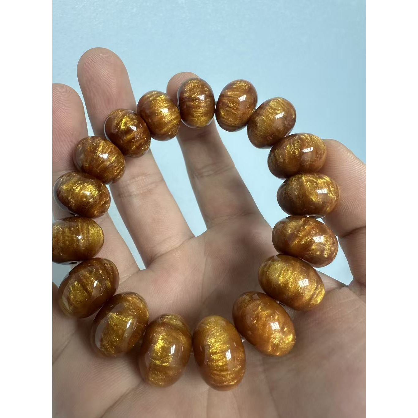 手链 高货金色柳柳算盘珠手串