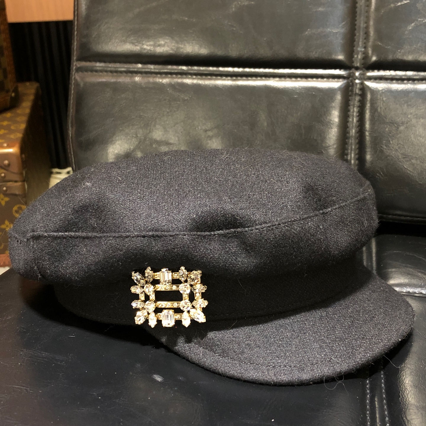 99新 Roger Vivier/罗杰·维威耶 贝雷帽 头围M成色看直播GSH1982 