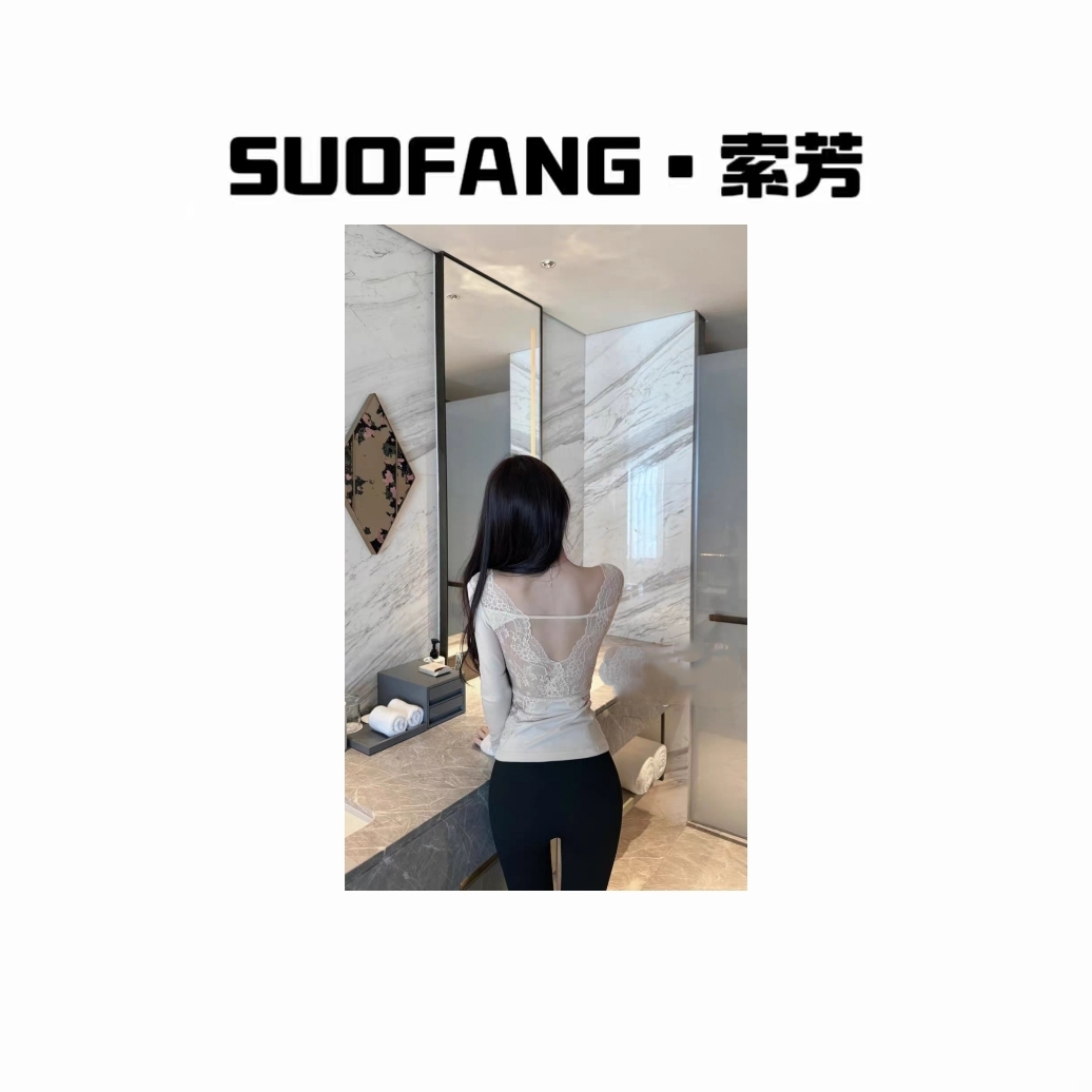 新品上市.纯欲性感蕾丝打底上衣3023
