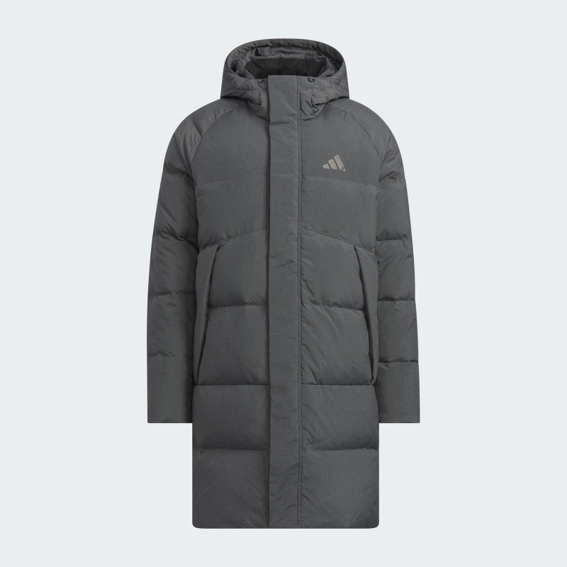 adidas/阿迪达斯男装 舒适保暖休闲运动中长款连帽羽绒服KQ5516