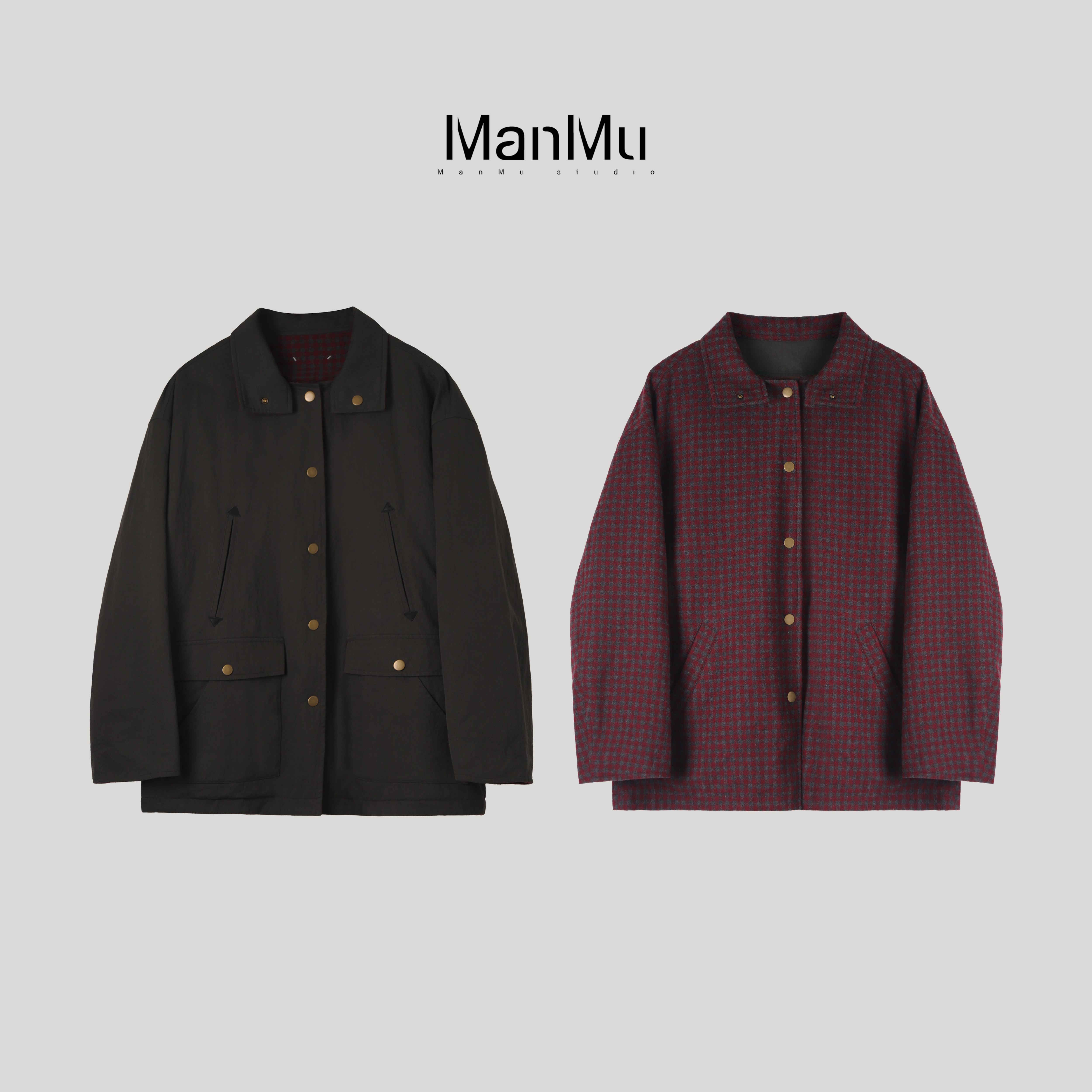 满目ManMu 【张琪专属】高级定制秋季时尚百搭羊毛风衣350455