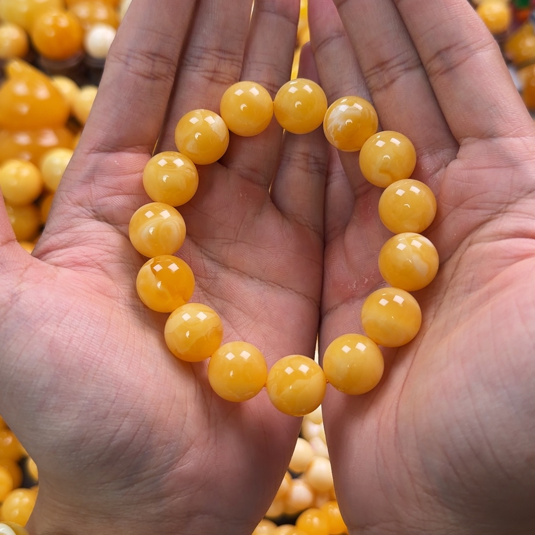 琥珀未镶嵌珠宝奇石15mm同料