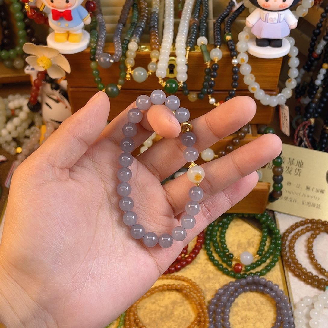 和田玉单圈手串未镶嵌