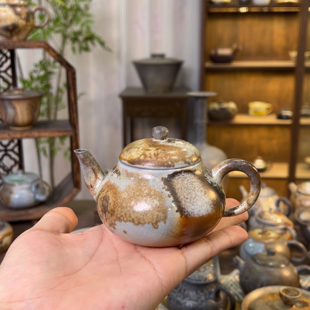 不染柴烧精品思亭壶