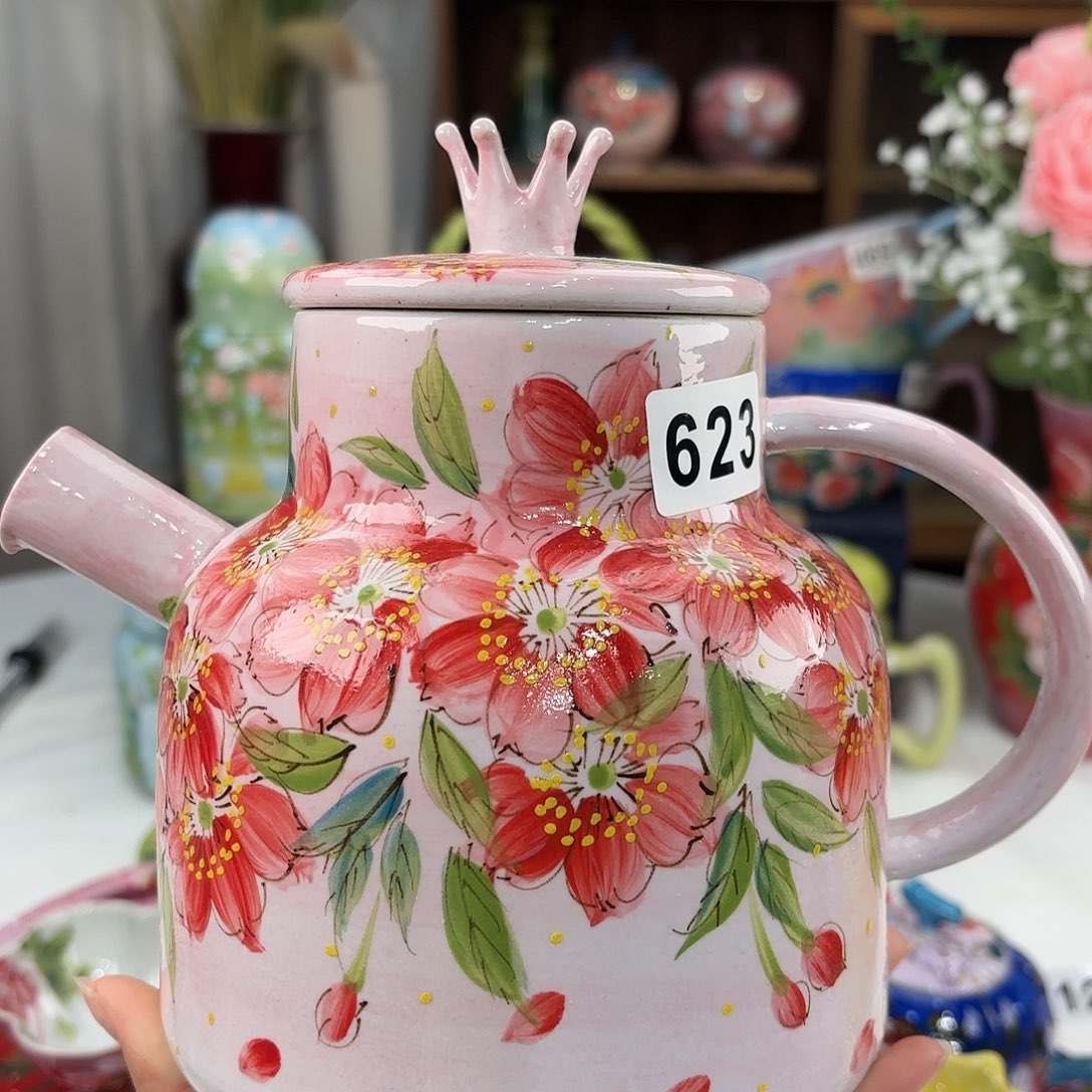 瓷片景德镇手绘高温釉下彩陶瓷茶具