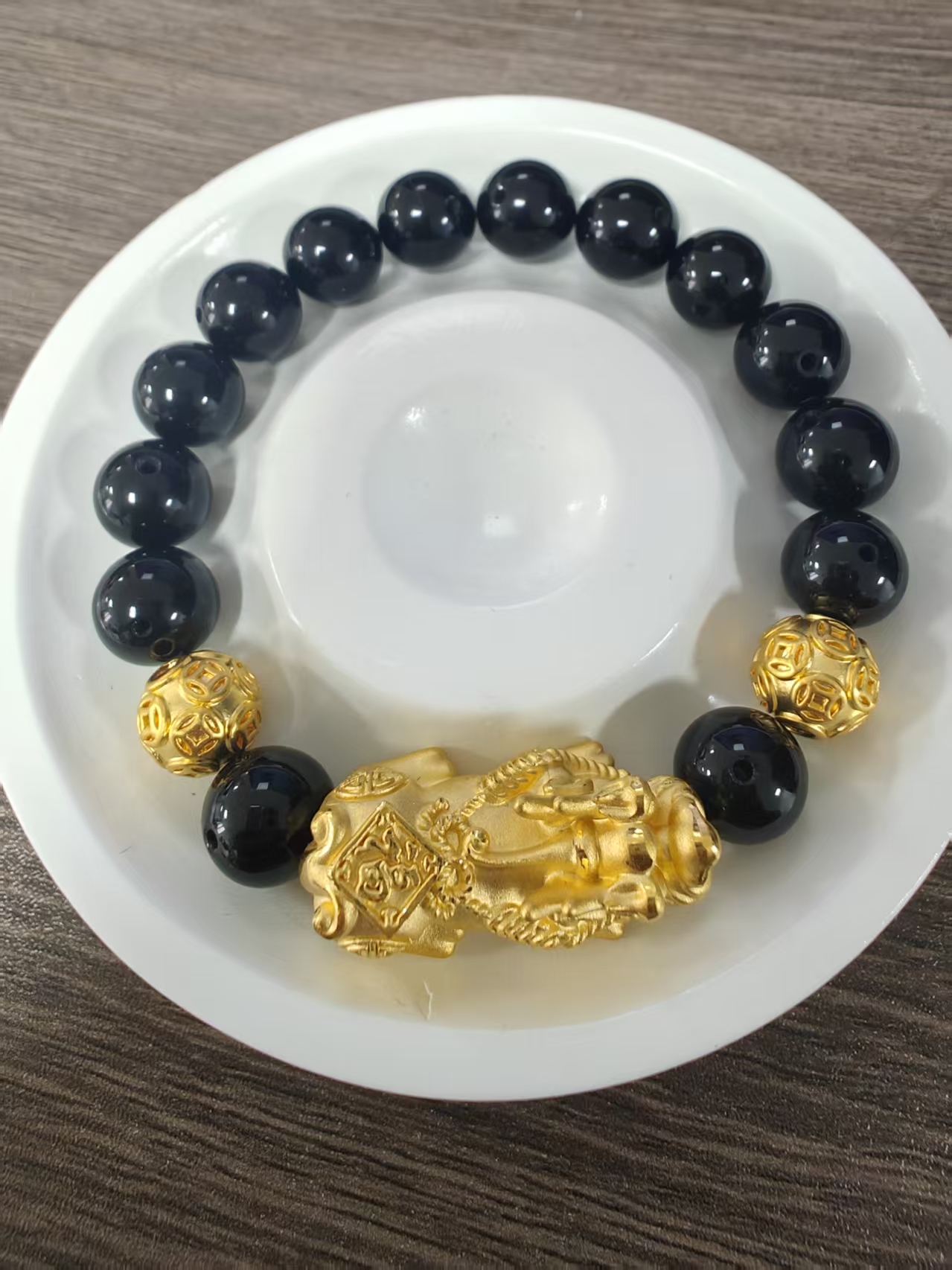 【黄金工艺品】卡10转运珠+黄金貔貅