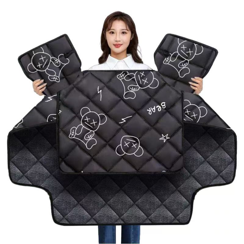 电动车摩托车冬季加绒防水挡风被电动车冬款防水电动车挡风被