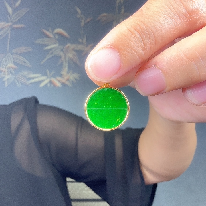 吊坠(不含链)银S925镶嵌翡翠特价