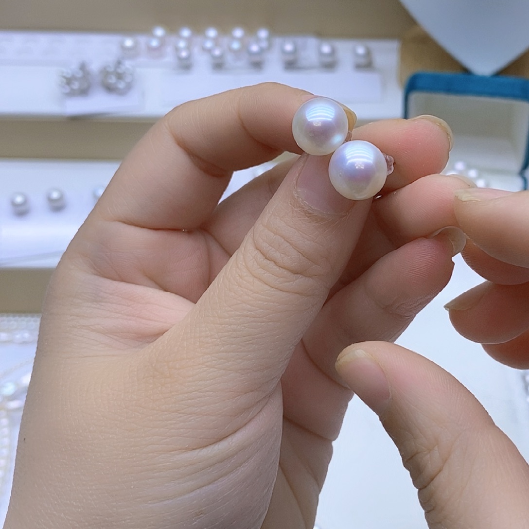 淡水珍珠银S925镶嵌颈饰