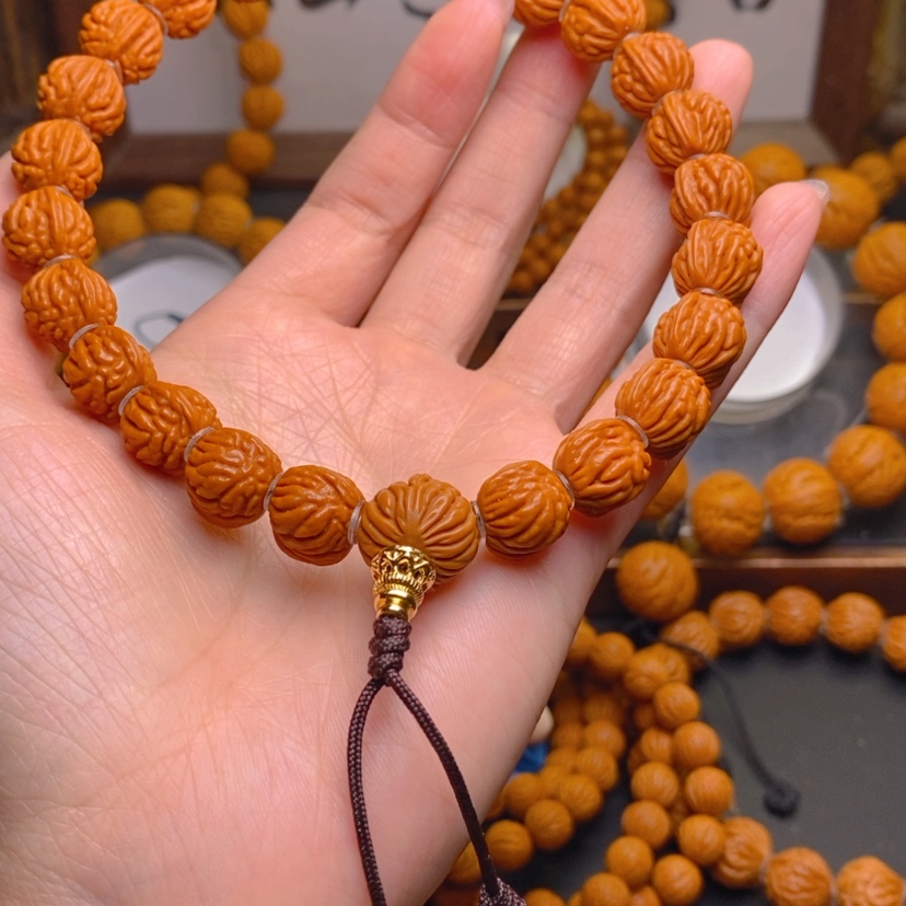 【闪购商品】桃核手串用****4龙文桃核