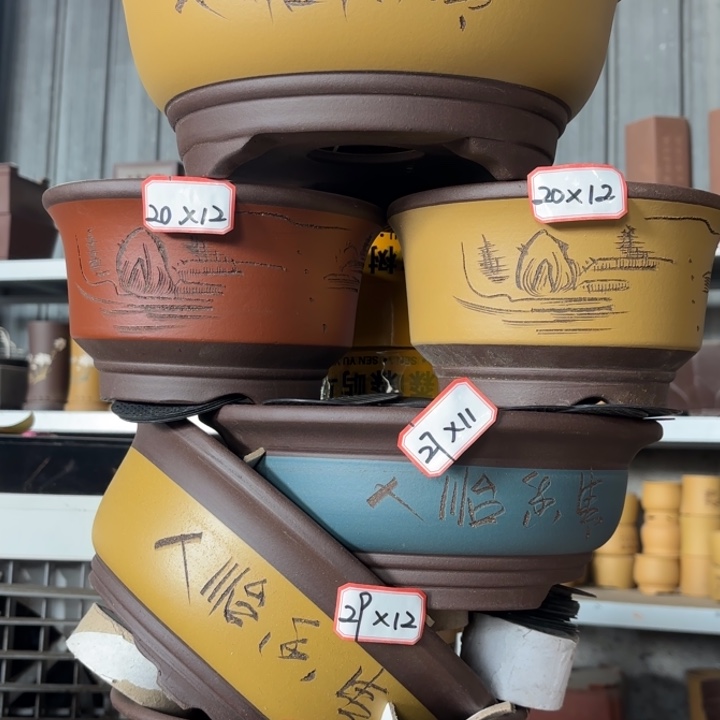 花盆紫砂100-6。         