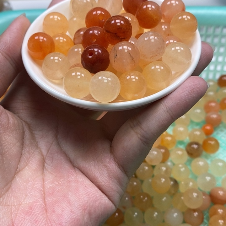 未镶嵌石英岩玉珠宝半成品卡12散珠30颗随机发