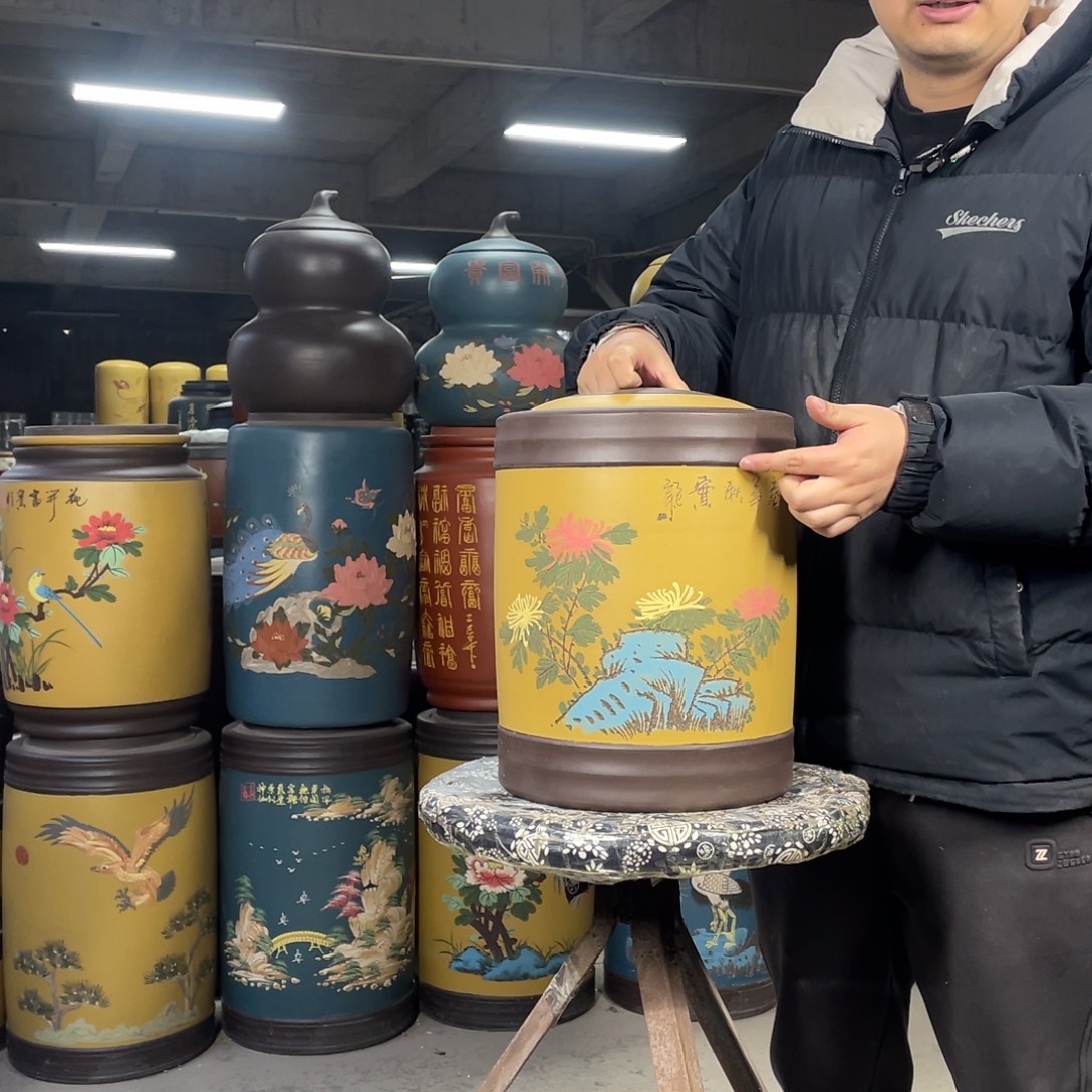 宜兴原矿紫砂茶叶罐