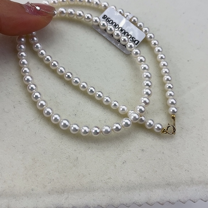淡水珍珠颈饰18K金镶嵌➕4.5-5高品极光