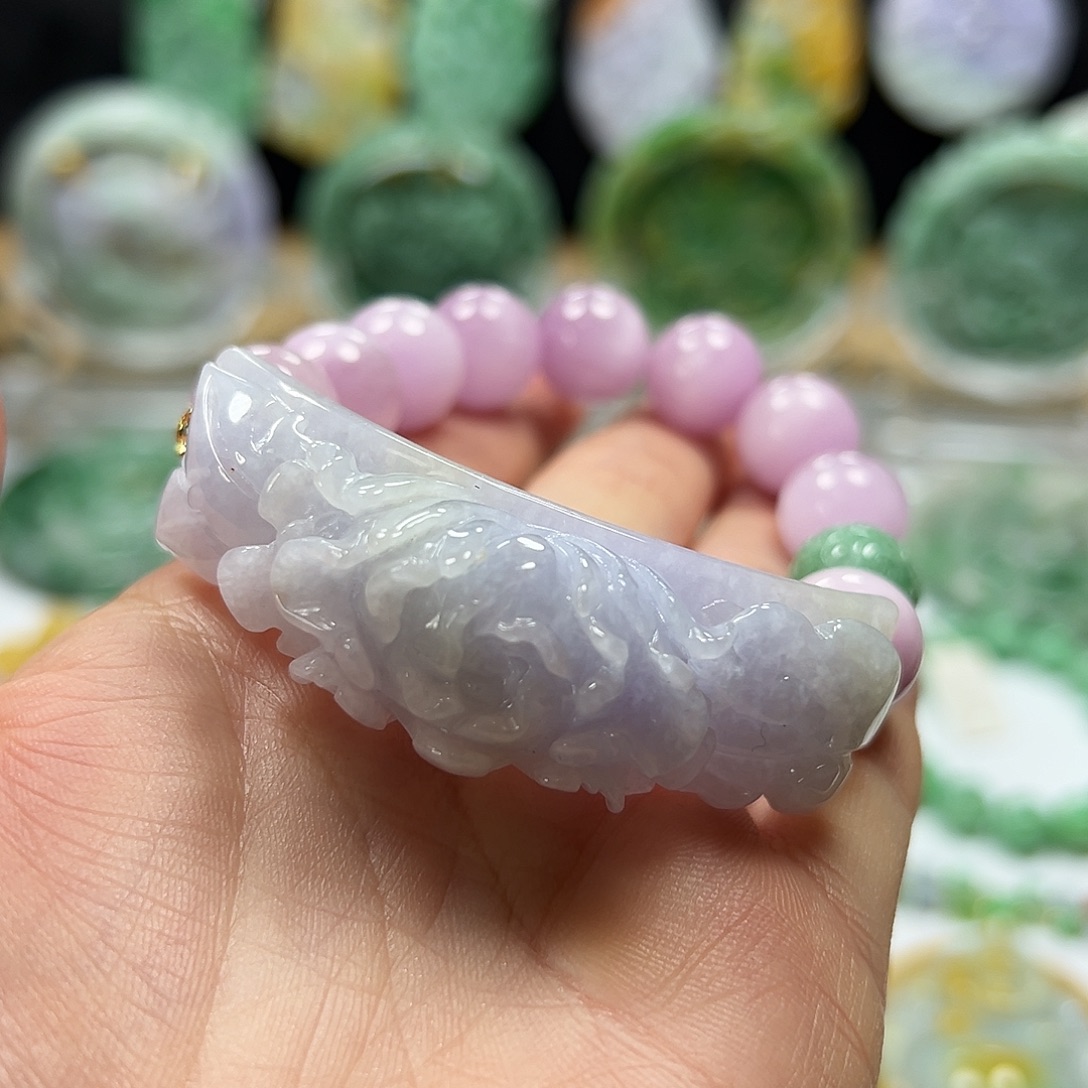 翡翠未镶嵌手链手牌