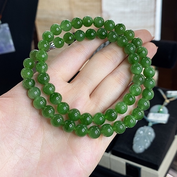 和田玉（碧玉）项链未镶嵌