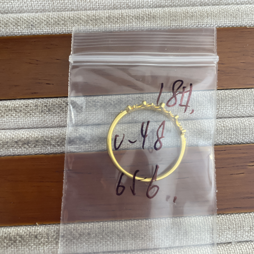 克重0.48 18号 皇冠6D戒指 足金999