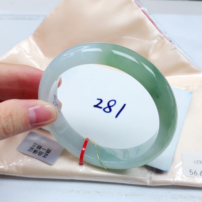 【闪购商品】翡翠手镯未镶嵌缅甸天然a货手镯56+