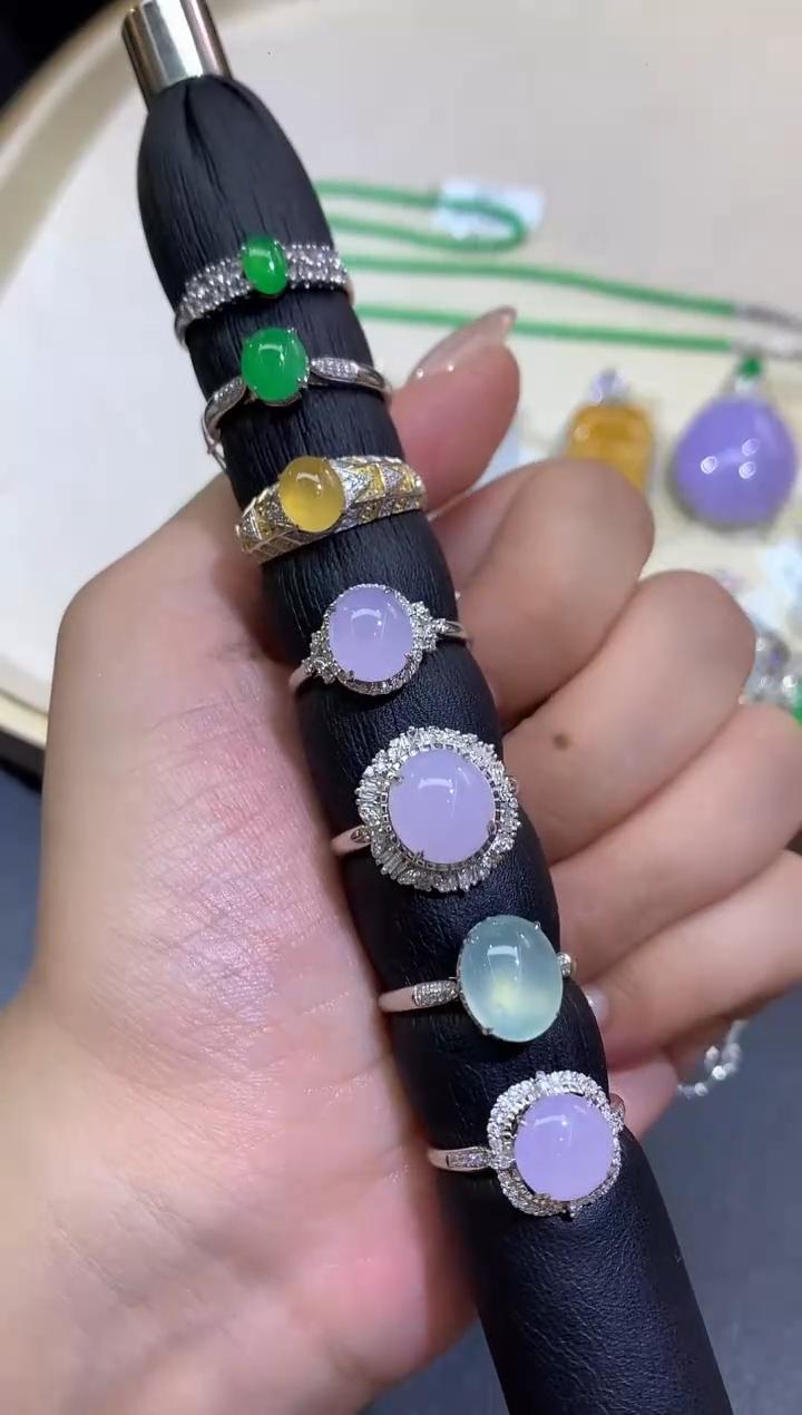 翡翠戒指1件-18k金-多样性发货一件-JY08|CXQ1