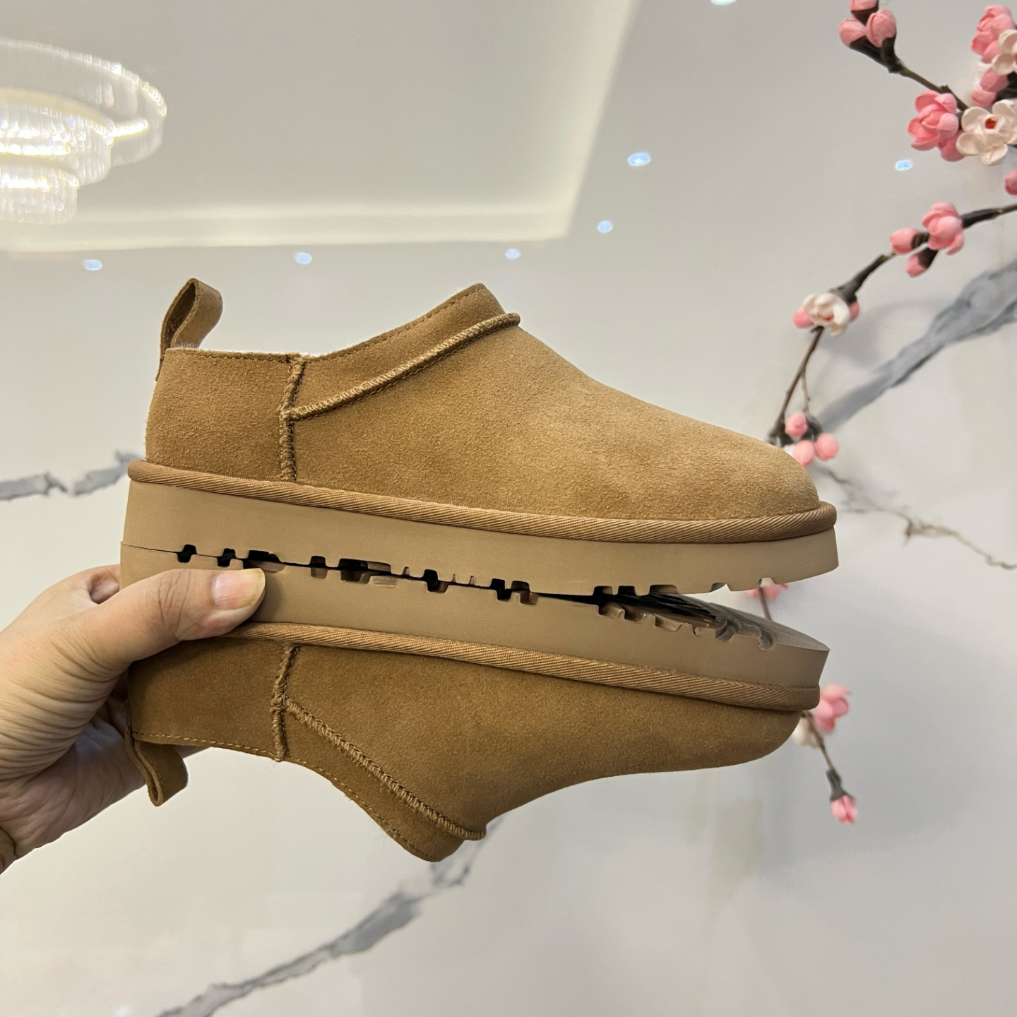 河南桑坡村羊皮毛一体雪地靴冬雨超迷你百搭羊毛毛东北大棉鞋女士