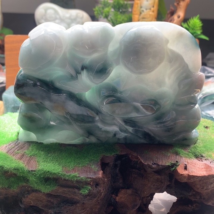 山***界翡翠未镶嵌颈饰保真天然a货翡翠