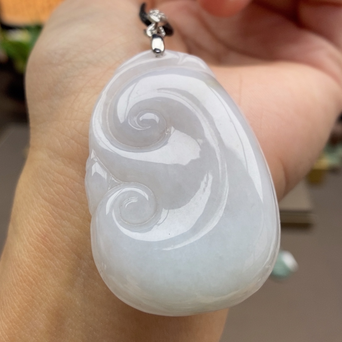 翡翠银S925镶嵌颈饰吊坠9