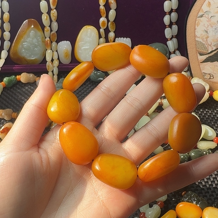 源***和田玉未镶嵌手链