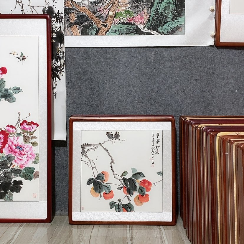 【闪购商品】国画书画作品带框63×63厘米