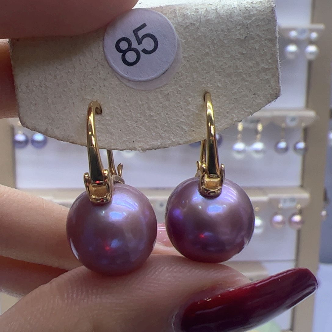 淡水珍珠耳饰银S925镶嵌