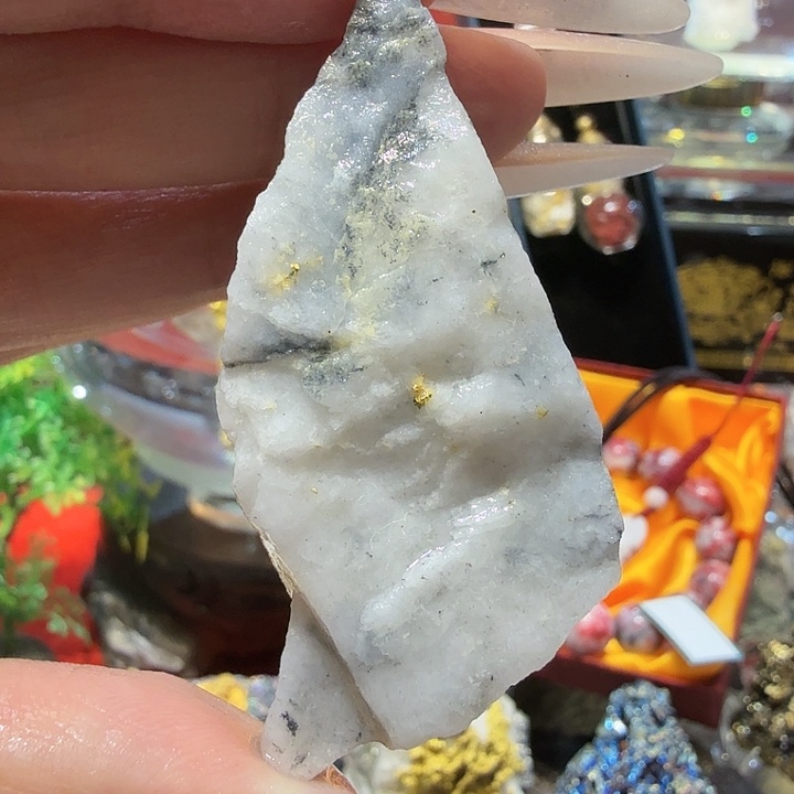 无35.7g聚金阁天然明金矿标