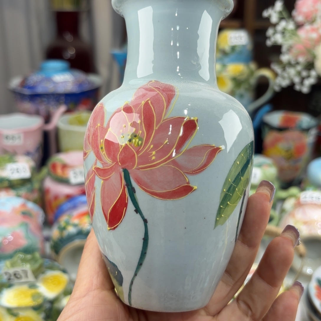 瓷片景德镇手绘高温釉下彩陶瓷茶具