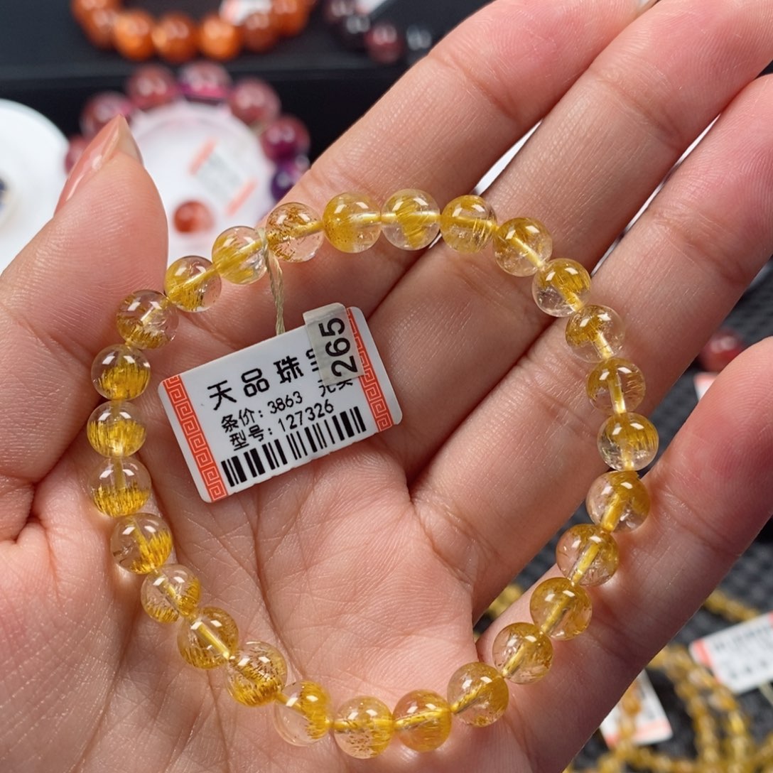 水晶手链未镶嵌（****婆黄金超七127326