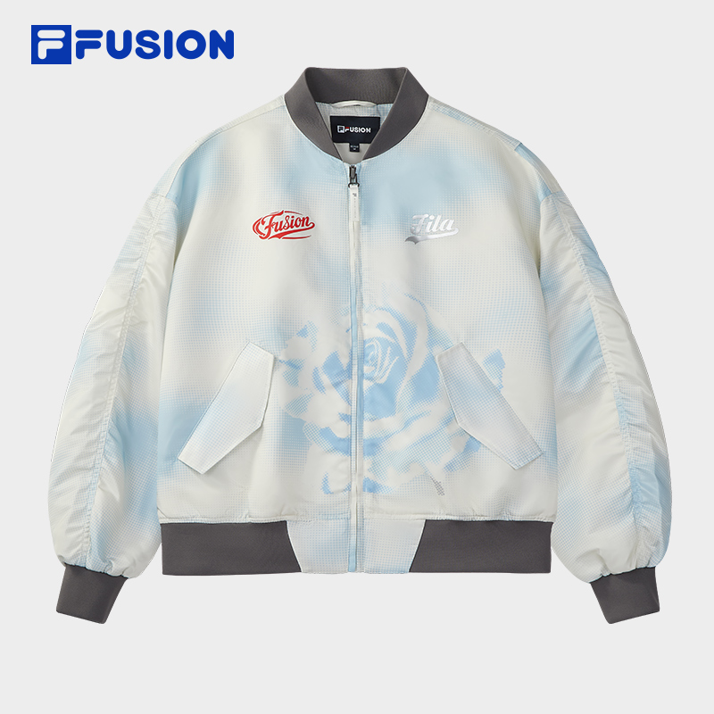 Fila/斐乐女款夏季潮流立领外套时尚休闲美式宽松秋季运动上衣女