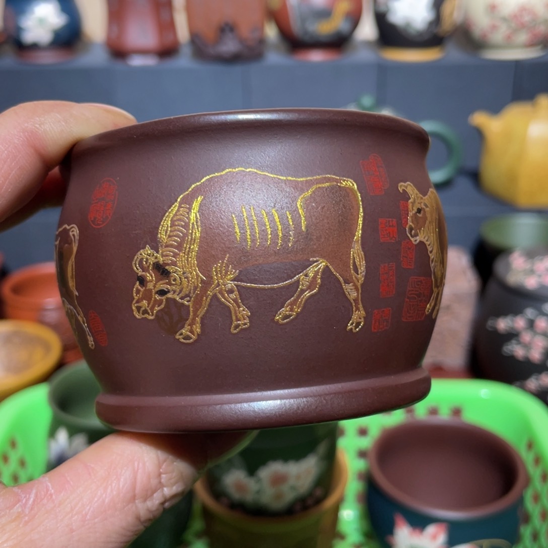 原矿紫砂手工主人杯