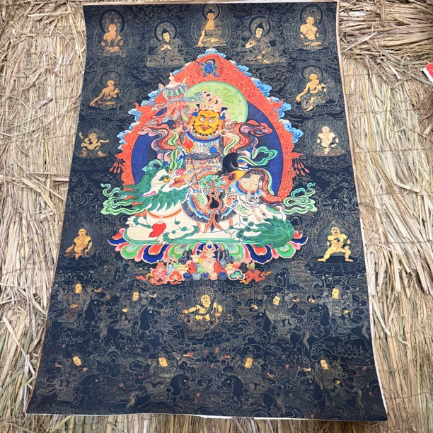 高端精品财宝天王绘画类唐卡W944