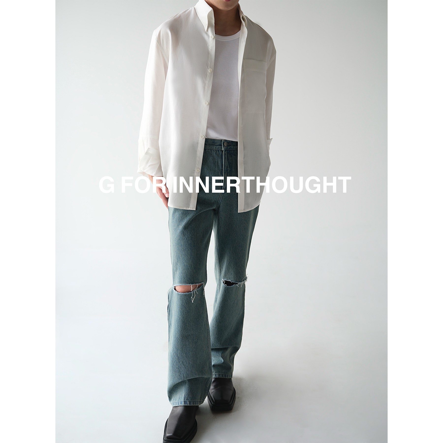 G FOR INNERTHOUGHT|进口天丝亚麻慵懒自在老钱风宽松衬衫