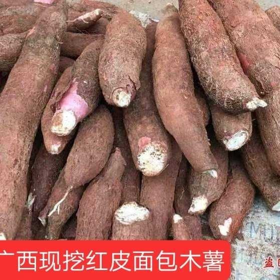 广西面包木薯新鲜现挖红皮白皮白肉木薯树薯粗粮粉糯软1/3/5/10斤