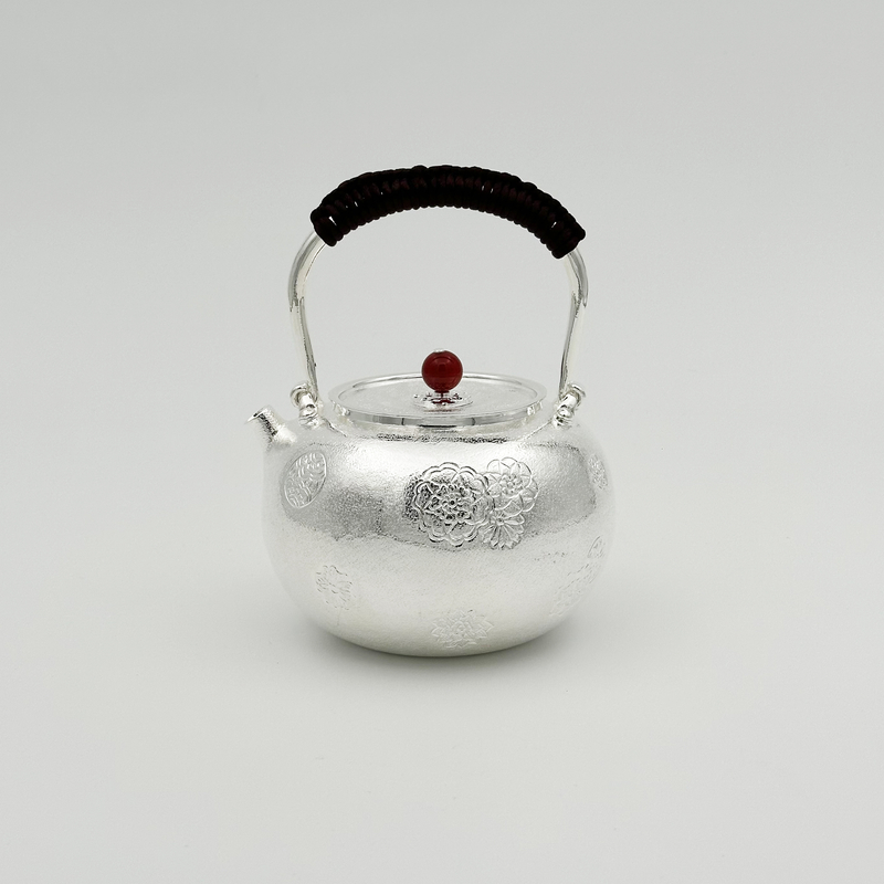新品手工小雏菊锤纹中提梁烧水壶泡茶壶