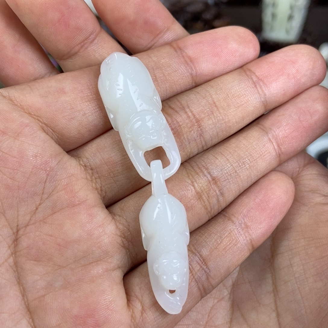 和田玉未镶嵌挂件